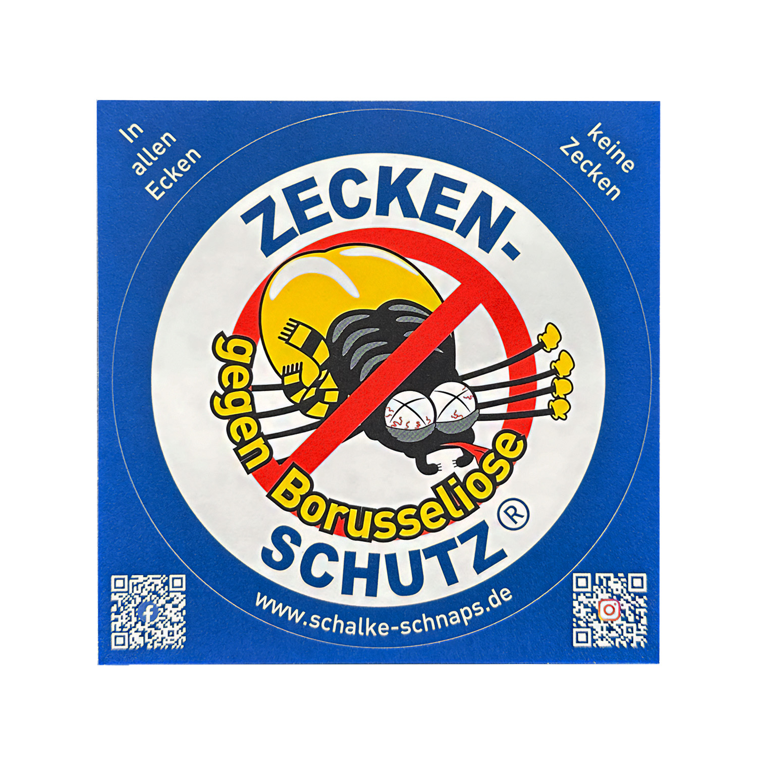 Schalke-Schnaps "Aufkleber Zeckenschutz", 10 Stück