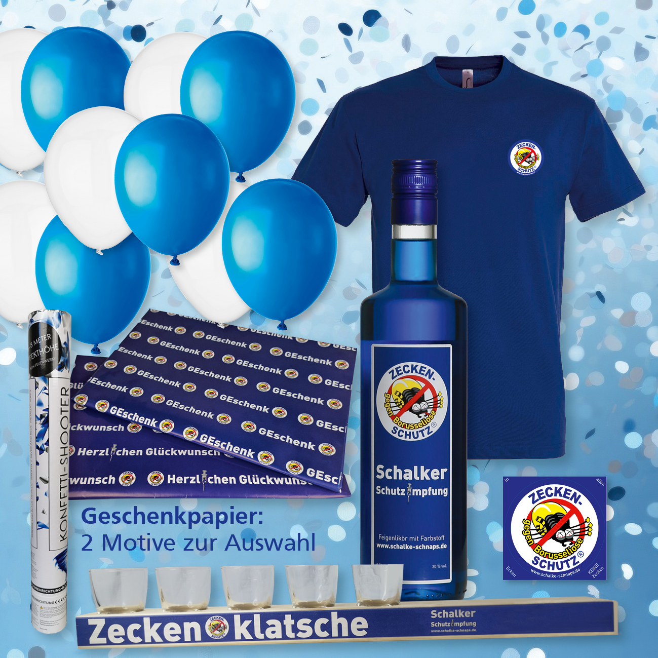 Schalke-Schnaps Geschenkbox "Kampfbahn"